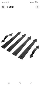 Dekoratives magnetisches Garagentor Beschlag-Set Akzente 4 Scharniere 2 Griffe schwarz - Bild 1 von 8