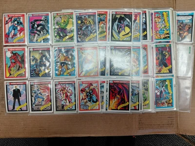 1990 - Cartas colecionáveis Marvel Universe Series 1 - Conjunto básico - #1-162 - Impel - Imagem 1 de 2