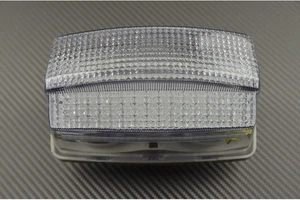 Feu Arrière / Stop LED Blanc Clair Clignotants Intégrés YAMAHA TDR 125 1993-2002 - Picture 1 of 3