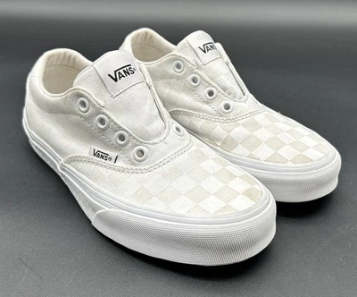 Vans - Sapatos brancos quadriculados - Sem salto - Unissex - Feminino tamanho 5 - Limpo! - Imagem 1 de 4