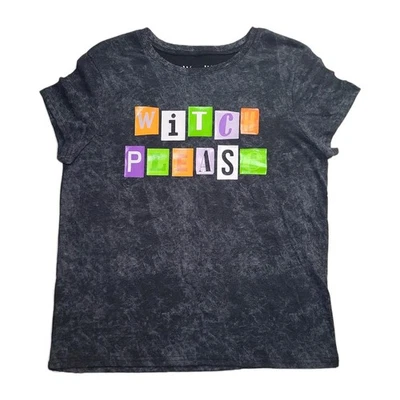 Witch Please Womens Gray T Shirt Size M (8-10) Funny Halloween Practical Magic ✨ - Image 1 of 4