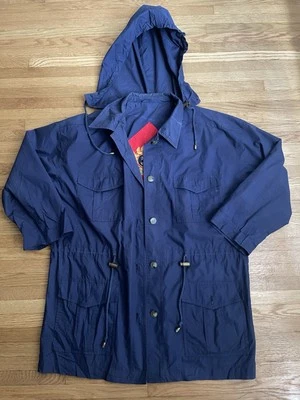 Vintage Burberry’s Windbreaker Parka Rare Big Logo Size S Rare Burberry Blue - Imagem 1 de 4