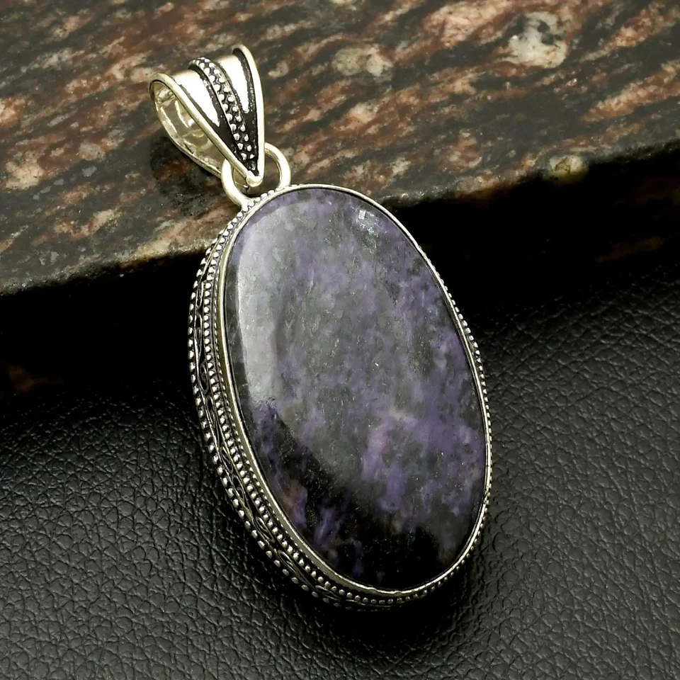 Colgante de piedras preciosas étnicas hechas a mano de diseño antiguo joyería 2,4" AP-25208 Foto 1 de 1