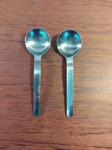 VINTAGE HABITAT TERRANCE CONRAN STRATA CUTLERY SOUP SPOONS X2 - Picture 1 of 8
