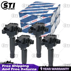 4X BOSCH Ignition Coil FOR Mercedes-Benz C230 W203 Kompressor 1.8L L4 0001501580 - Picture 1 of 6