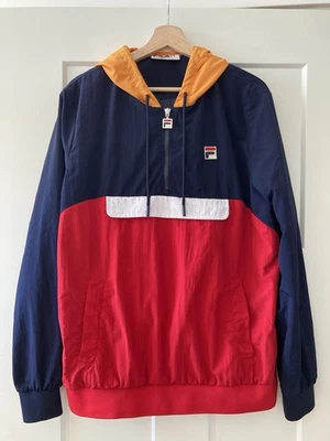 Fila Maker 2 Anorak Hooded Pullover Jacket Mens Medium 90's Style Colorblock - Image 1 of 4