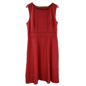 Laura Ashley Light Red Sleeveless Cotton Dress UK 14 - Picture 1 of 7