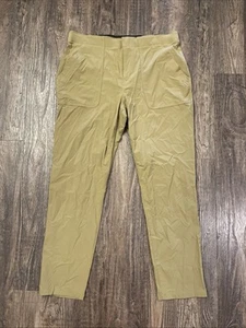 Eddie Bauer Pants Women Sz 12 Beige Khaki Nylons Spandex Stretch Outdoors Hiking - Picture 1 of 6