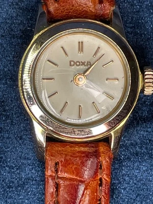 Reloj Movimiento Manual Vintage DOXA Damas Chapado en Oro Foto 1 de 4