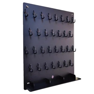 Negro Mate con Bandeja Acrílico Ganchos para Llaves Tablero con 30 Ganchos, Etiquetas para Llaveros y 3 Piezas - Imagen 1 de 9