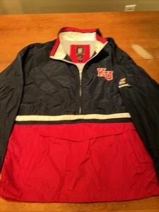 Chaqueta cortavientos vintage años 90 Nike KU Kansas Jayhawks cremallera completa pulóver XL - Imagen 1 de 2