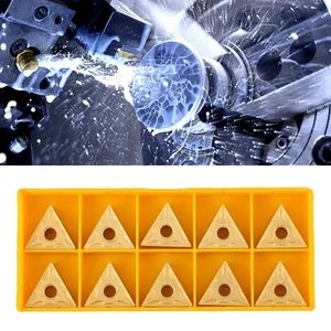 TNMG 160404 Carbide Triangular Tips Inserts 10pcs Box for Cutting Tools - Picture 1 of 12