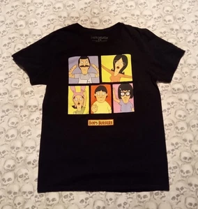 T-shirt noir moyen Bob's Burgers Family Cartoon Characters taille M/M - Photo 1/4