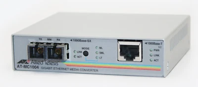 Nuevos convertidores de medios de cobre Gigabit Allied Telesis AT-MC1004-10 SC 990-001045-10 Foto 1 de 4