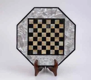 15'' Marble Octagon Chess Table Top with Inlay Art Coffee Table for Home c11 - Picture 1 of 5