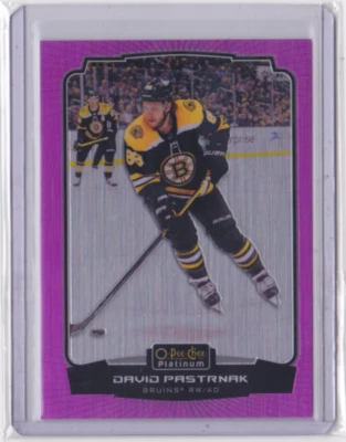 2022-23 O-PEE-CHEE PLATINUM MATTE PINK BASE PARALLEL DAVID PASTRNAK #7 BRUINS - Image 1 of 2