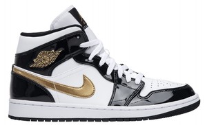 Las mejores ofertas en Jordan 1 Mid Charol Negro Oro 2019 | eBay