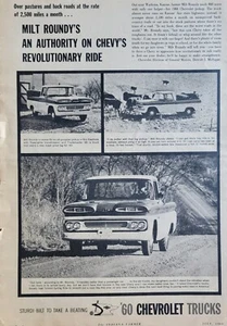 Chevrolet Pickup Trucks, Fleetside Powerglide & Trademaster 1960 Vintage Ad - Imagen 1 de 1