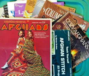 11x 🔥AFGHAN🔥 1970s-1990s Leaflets Crochet Knit Stitch Patterns Needlework Idea - Picture 1 of 7