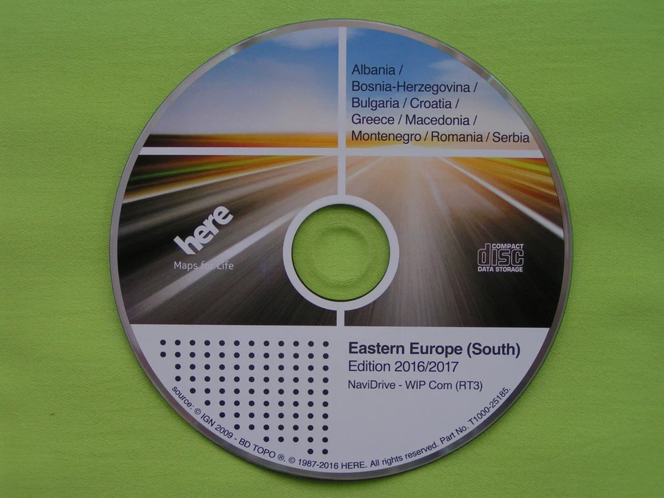 NAVIGATION CD WIP COM RT3 SÜD OSTEUROPA 2017 CITROEN C4 C5 PEUGEOT 207 307 407 - Bild 1 von 1