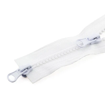 Open Ended Double Slider Zip Clothing Resin Zipper Chunky Long DIY Sewing Tools - Image 1 of 4