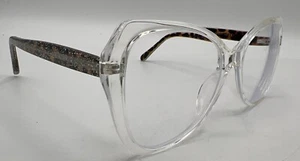Lensmart Esme Cat Eye Eyeglass Frames Clear Transparent Glitter Tortoise Retro - Picture 1 of 6