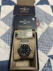 Breitling Chronomat Gmt 40mm Stainless Steel Blue Stick Dial Watch