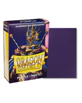 (60-Pk) Dragon Shield Card Sleeves PURPLE MATTE Small/Mini Size Japanese/Yugioh - Image 1 of 4