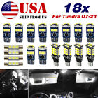 18X White LED Lights Interior Package Kit for Toyota Tundra 2007 - 2019 2020 Toyota Tundra