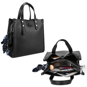 Women Ladies Medium Genuine Leather Top Handle Satchel Shoulder Bag Handbag Tote - Picture 1 of 16