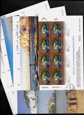 RARE 2012 ARTIST SIGNED IMPERFORATE PRINTER Sheets FDC's TOURISM - VISIT ISRAEL - Image 1 of 4
