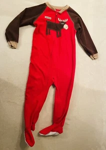 Pijama para dormir CARTER'S para niños pequeños 4T patas de reno rojo 1 pieza - Imagen 1 de 4
