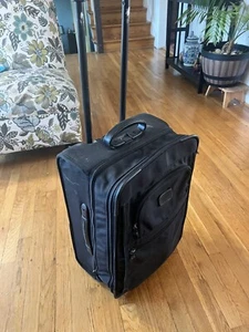 Tumi - Black - Extended Trip Wheeled Packing Case DISTRESSED Carry On - Picture 1 of 9