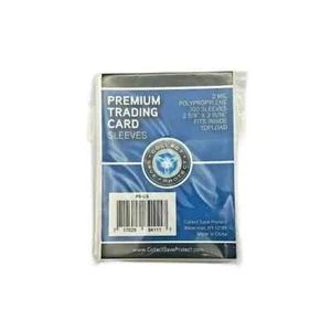 100 Count Pack  Collect Save Protect CSP Premium Trading Card Sleeves Size 2 5/8 - Picture 1 of 1