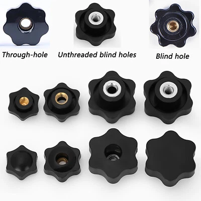 M4/M5/M6/M8/M10/M12-M16 Female Thread Seven Star Shaped Head Clamping Nuts Knob - Image 1 of 4
