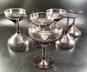 "Copa de champán Lenox 5"" sombra ciruela platino 1975-76" - Imagen 1 de 7