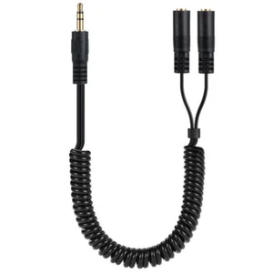 Cable divisor de audio Y de 3,5 mm 3 polos macho a 2 x 3,5 mm hembra 0,8 m - Imagen 1 de 4