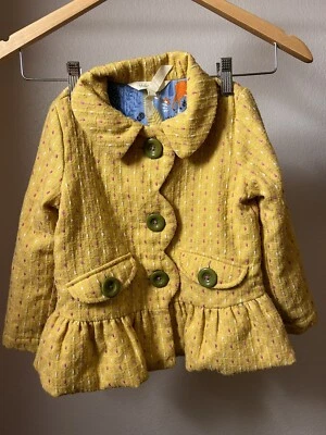 Chaqueta Abrigo Matilda Jane Niña Amarillo Going Easy Abotonada Talla 4 Foto 1 de 4