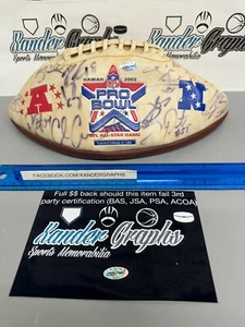 PEYTON MANNING RAY LEWIS TONY GONZALEZ SIGNED AUTOGRAPHED PRO BOWL 2002 FOOTBALL - Picture 1 of 12