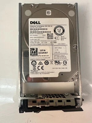 Dell 1.2TB 10K RPM SAS 12Gbps HDD 2.5 SFF Hard Drive 00GKW7 with R-series tray - Image 1 of 2