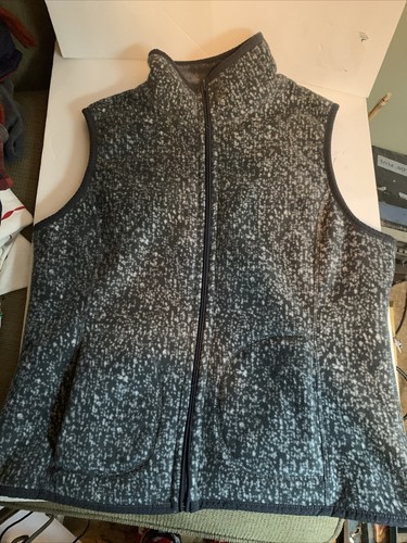 VETEMENTS Giacca gilet donna Laura Scott L grigio nero collo alto con cerniera