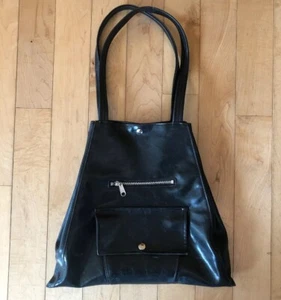 Cartera Artesanal Crystalyn Kae Grande Expandible Cuero Negro Negocios Carrera - Imagen 1 de 12