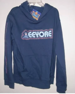 NUEVO CON ETIQUETAS EEYORE SUDADERA CON CAPUCHA talla S corte jr AZUL MARINO de DISNEY - Imagen 1 de 1
