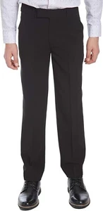 Calvin Klein Boys Flat-Front Dress Pants Straight Leg Fit Black Size 14 - Picture 1 of 2