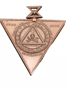 Knights Templar Medal Skull and Cross 1890 Baltimore Centennial Commandary No. 1 - Picture 1 of 4