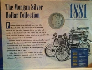 1881 MORGAN SILVER $1 DOLLAR COIN. The Morgan Silver Dollar Collection. - Picture 1 of 3