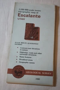 USGS Topographic Map Escalante Utah 1980 Geological survey quadrangle map - Picture 1 of 9