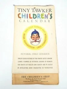 4E Tiny Tawker Children's Calendar Promotional Store Display 1957 Andrew Loomis - Picture 1 of 7
