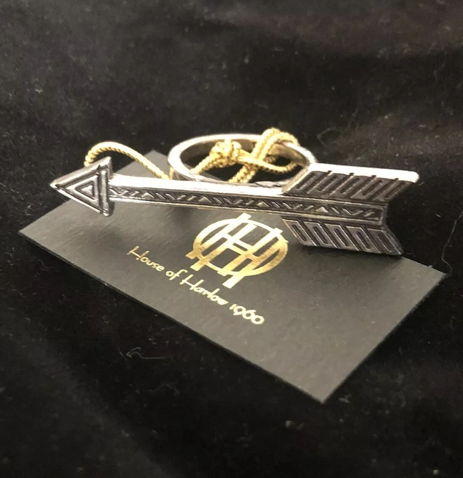 Anillo flecha antiguo House Of Harlow 1960 plateado talla 8 con bolsa antipolvo nuevo con etiquetas Foto 1 de 4