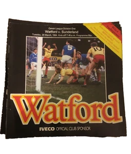 WATFORD V SUNDERLAND - DIVISION ONE - 20.3.1984 - Bild 1 von 1